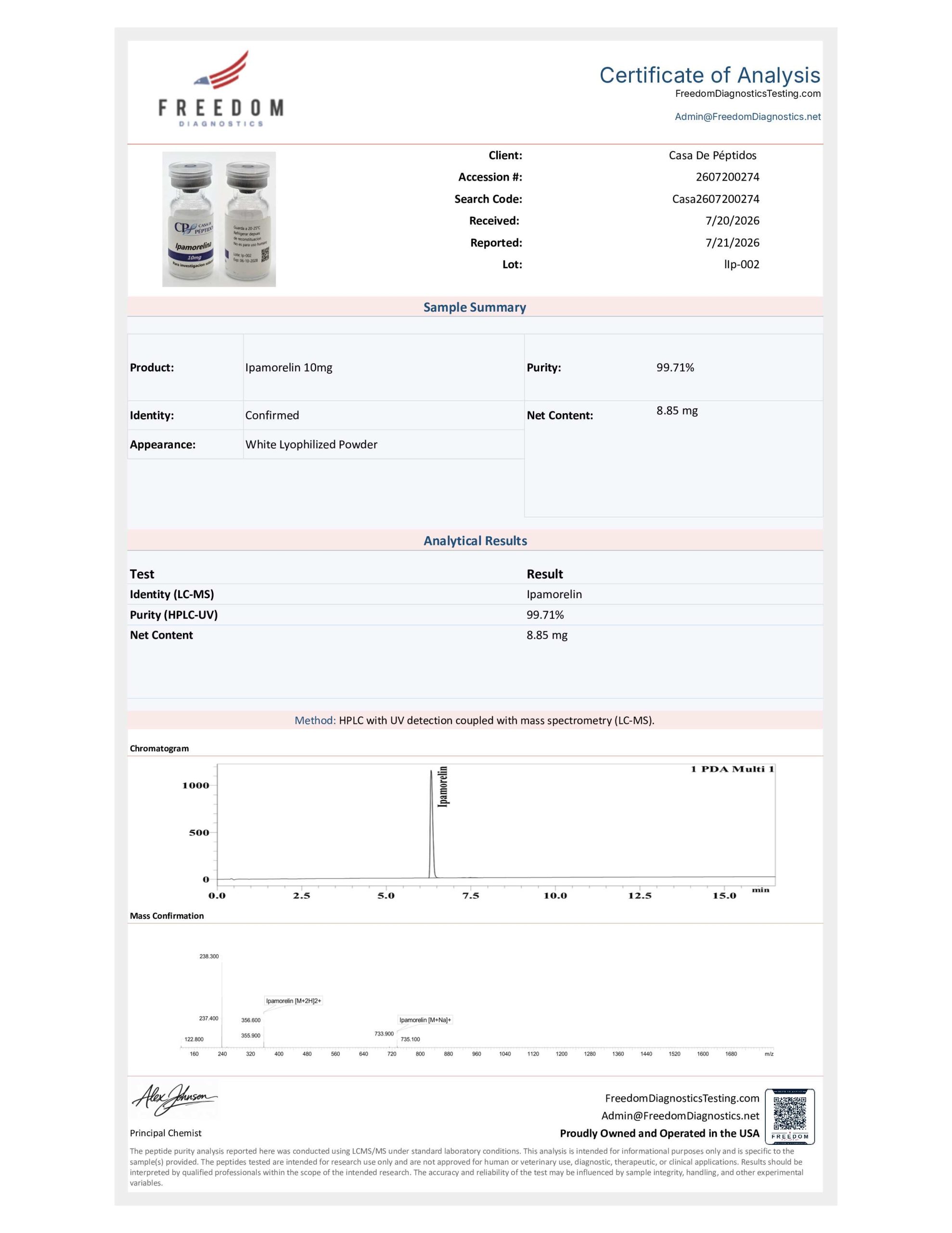 Ipamorelina 10mg - Imagen 2